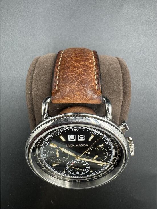 Jack Mason Watch - Avigator Multi-Scale JM-A602-001 Black Dial Sapphire Crystal